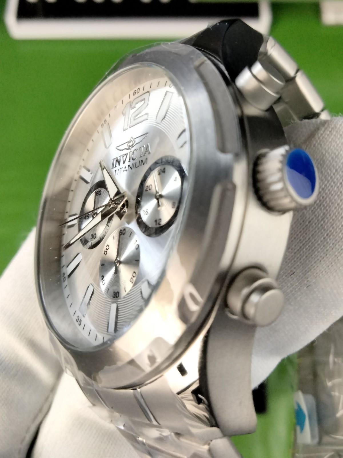 Invicta 47510 TI-22 Titanium Men 44.5 mm Chronograph Silver Quartz Watch WR 50 M