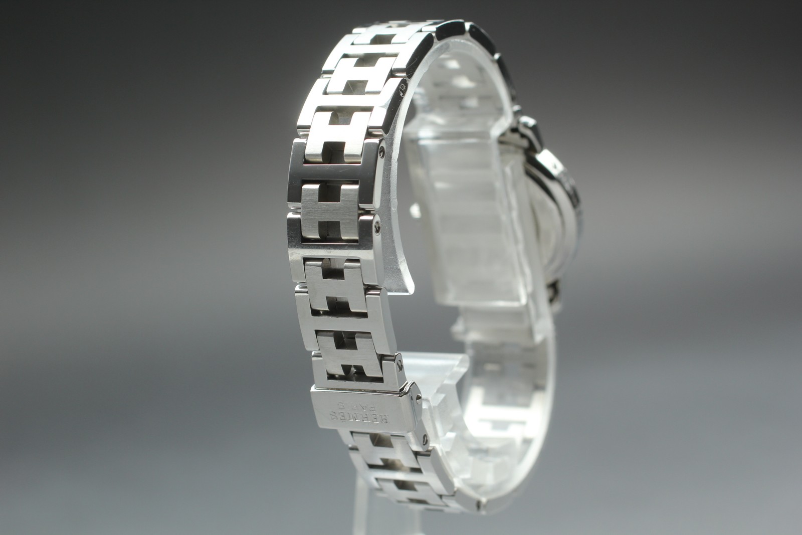 Vintage Hermes Clipper CL4.210 Black Dial Ladies Quartz 24mm Swiss Watch C.2000