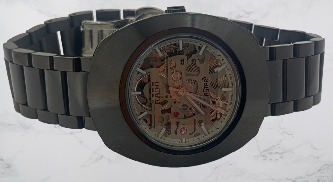 Refurbished Beautiful Rado Diastar Skeleton Silver Dial Working Automatic Watch