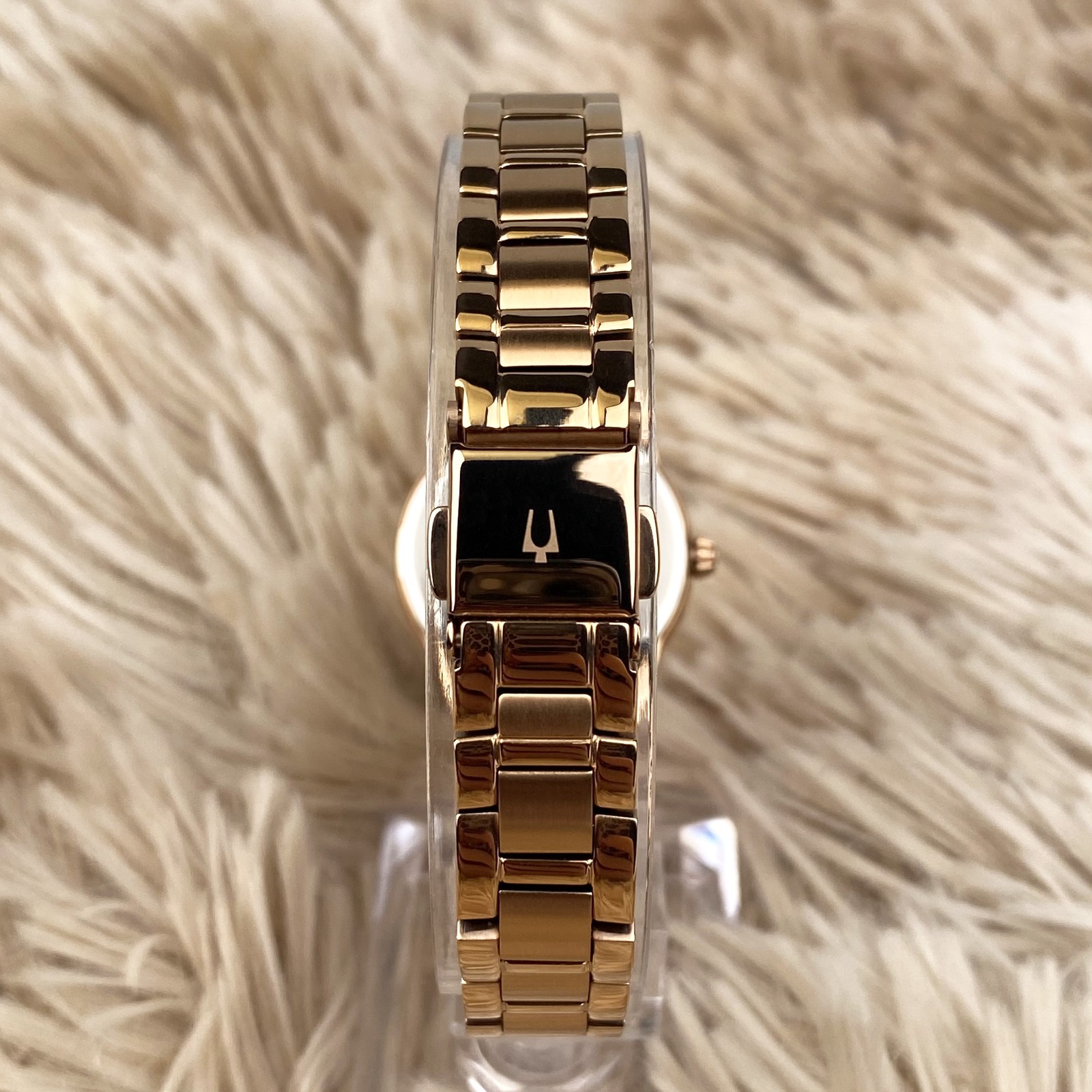Bulova Sutton Rose Gold Dial Stainless Steel Strap Women’s Watch 97P151