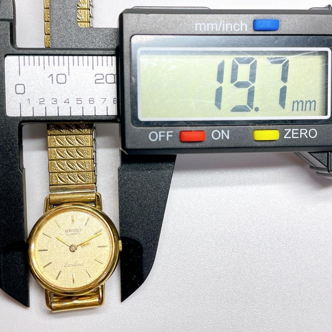 SEIKO Exceline Women’s Quartz Watch, New Battery, Gold, 114