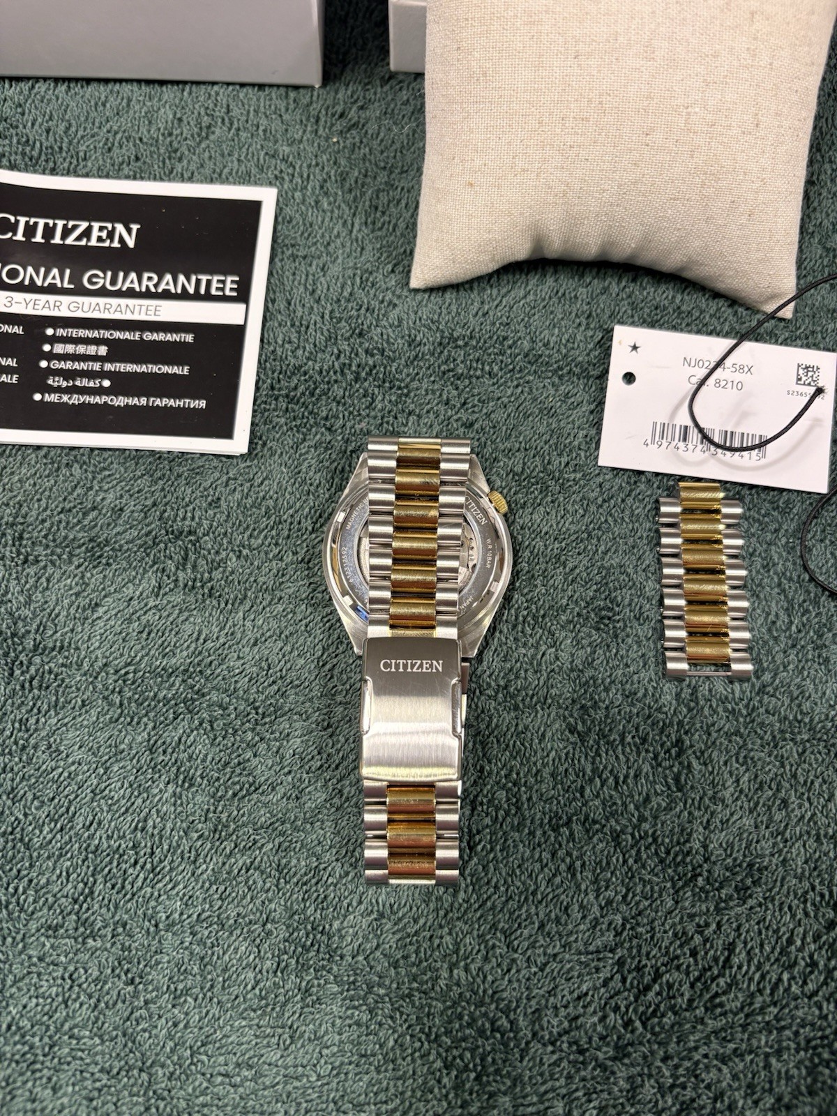 Citizen NJ0234-58X Tsuyosa Automatic Red Dial Gold Tone Stainless Steel Watch
