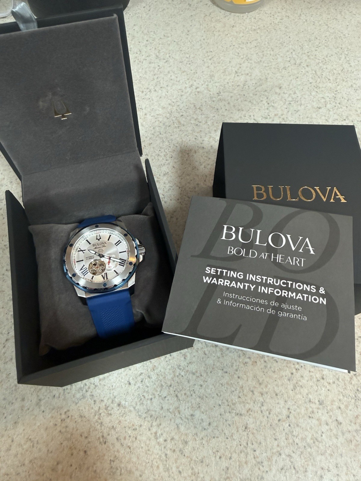 Bulova Marine Star Series A 98A225 Brand New with Box Papers and Hang Tag Mint