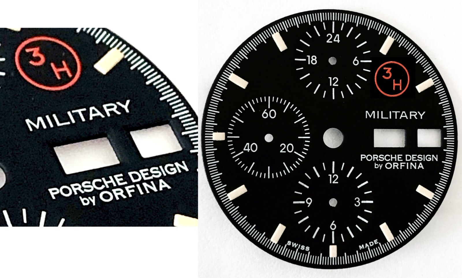 PORSCHE DESIGN DAY-DATE 3H MILITARY CHRONOGRAPH by ORFINA Lemania 5100 DIAL