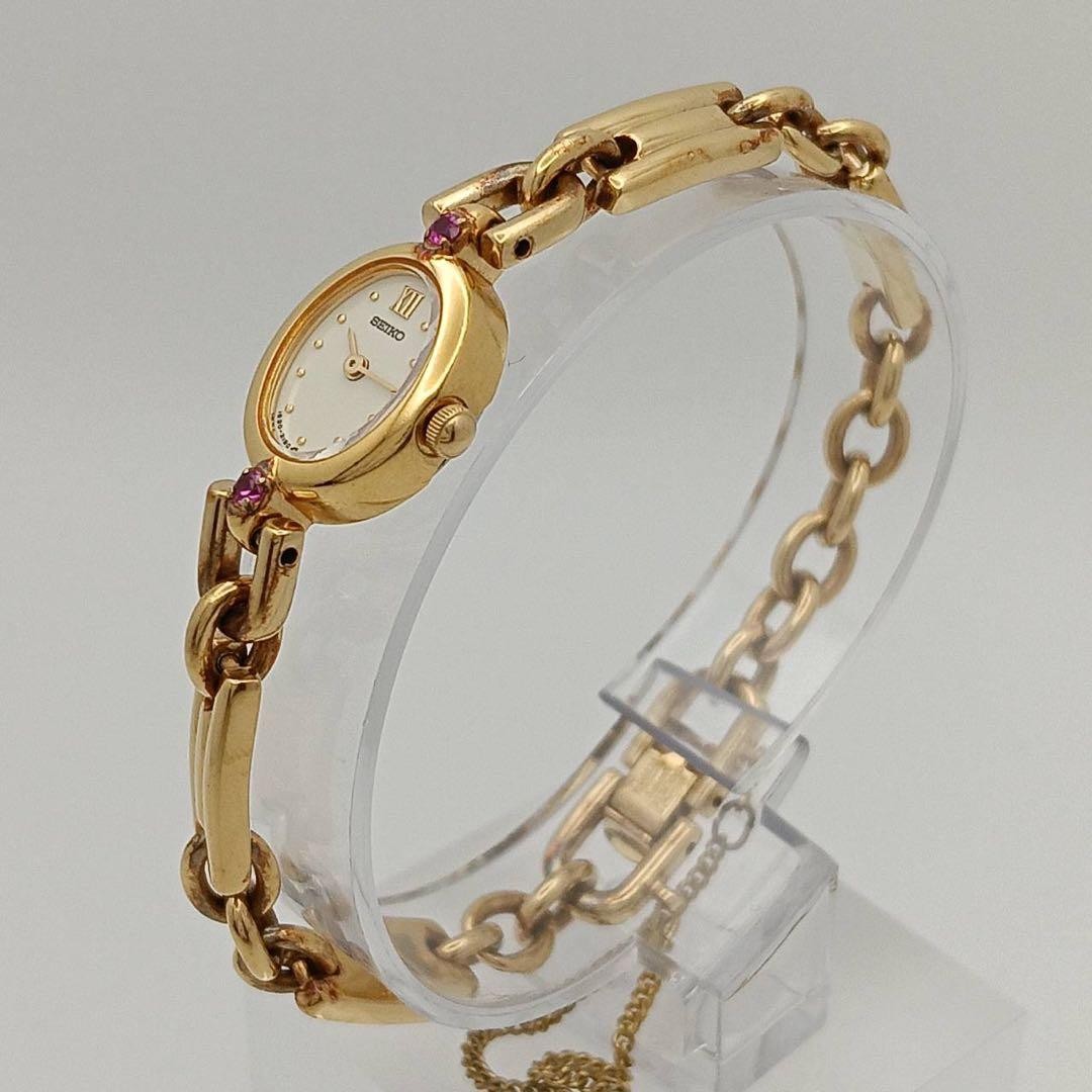 [New battery/operation] SEIKO 2P Ruby Breath Watch Gold Watch
