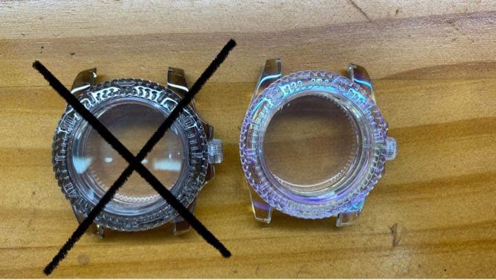 Seiko NH35 Acrylic Case Blue Purple Special Coating for MOD Watch 42mm