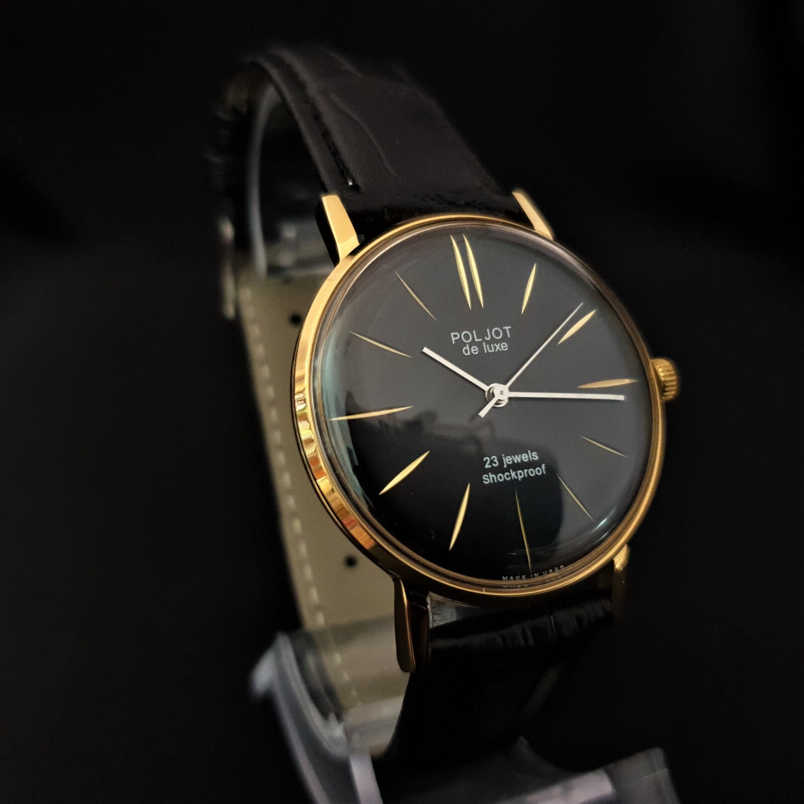 Vintage Watch USSR Poljot 2209 De Luxe ULTRA SLIM Men’s Mechanical WristWatch