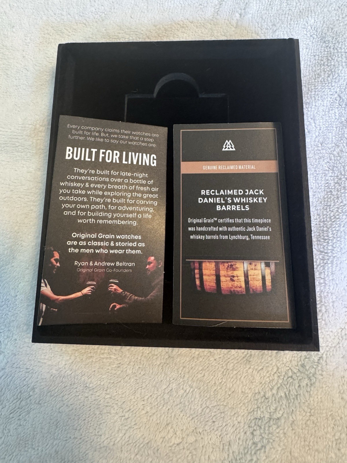 Original Grain Jack Daniel’s Limited Edition Wood Chronograph Quartz Watch Box