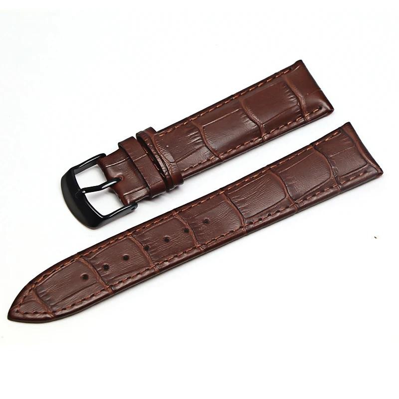 12/ 14/ 16/ 18/ 20/ 22/ 24mm Genuine Leather Wristband Watch Strap Band Bracelet