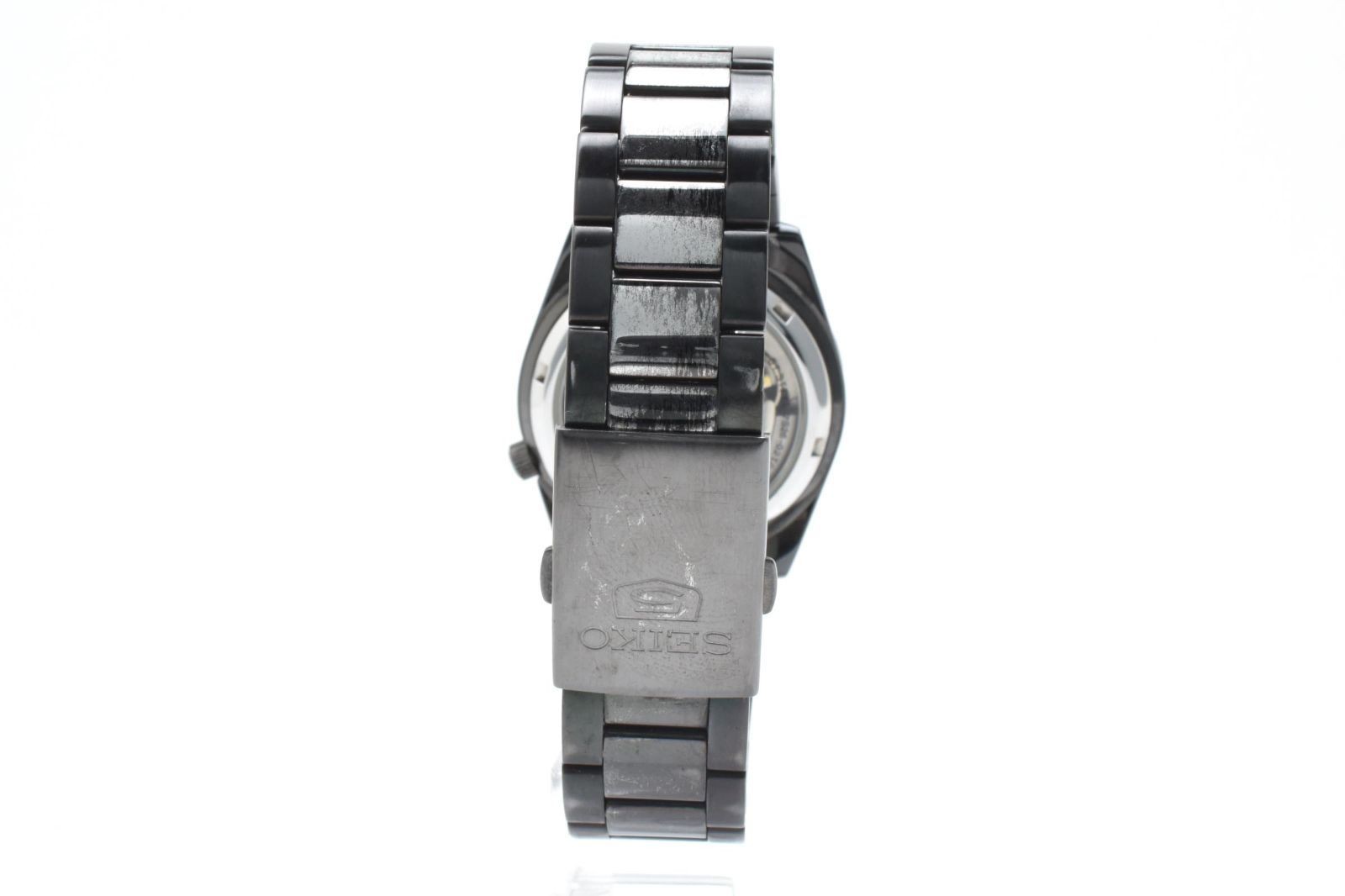 SEIKO 5 Automatic 7S26 02T0 21 Jewels Black Stainless Working From Japan