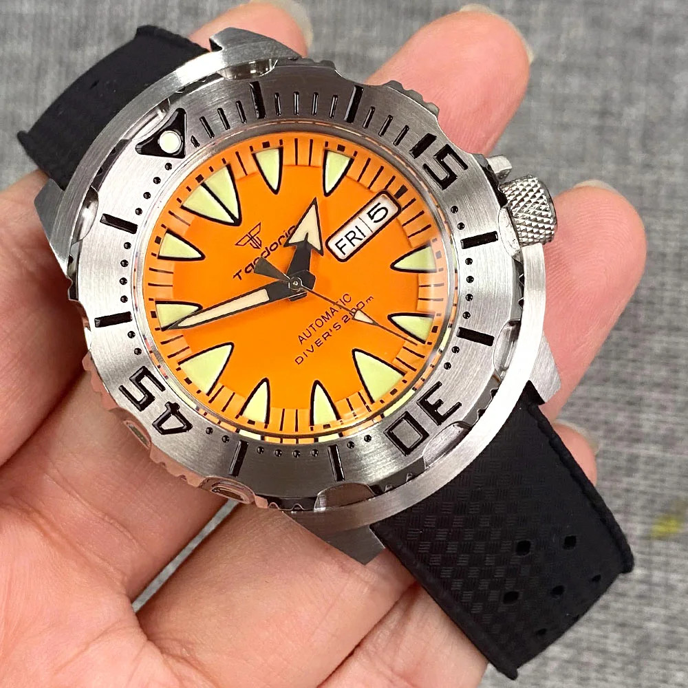 42mm Tandorio Monster NH36A Automatic Diving Men’s Watches Sapphire Glass 20ATM