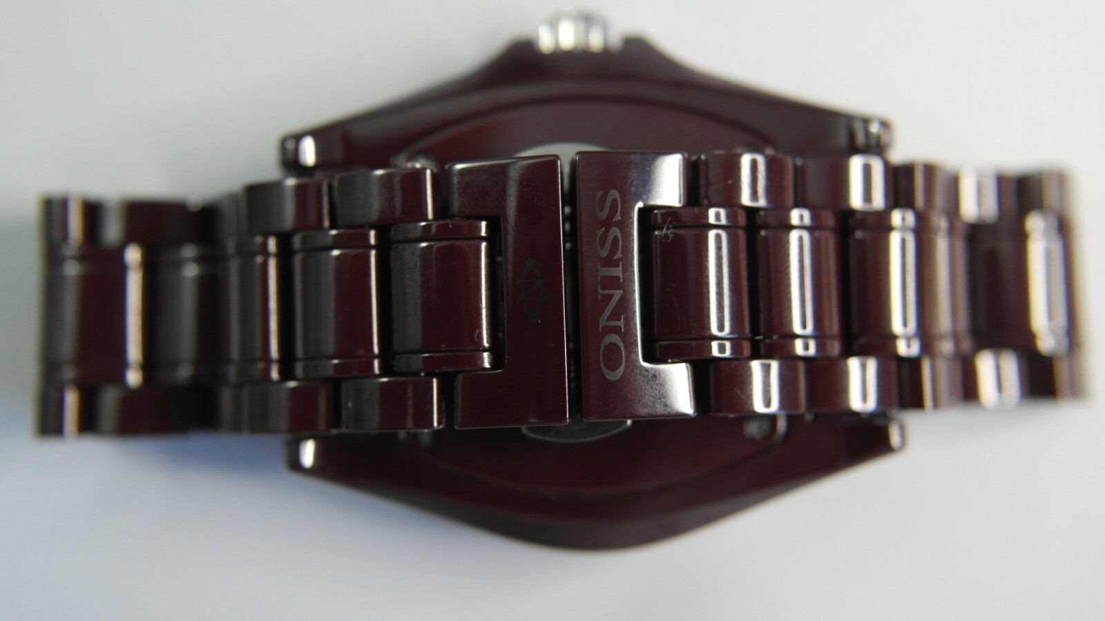 ONISS PARIS ON8013-M Quartz Diamonds Sapphire Burgundy Men’s Wristwatch – Rare