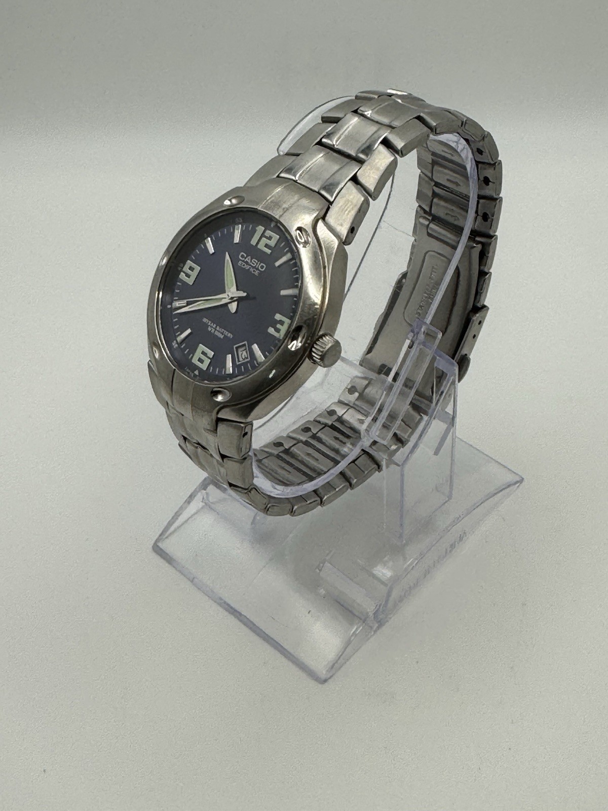 Casio Edifice 2719 EF-108 Analog Blue Dial S-Steel Bracelet 10 Bar Wrist Watch