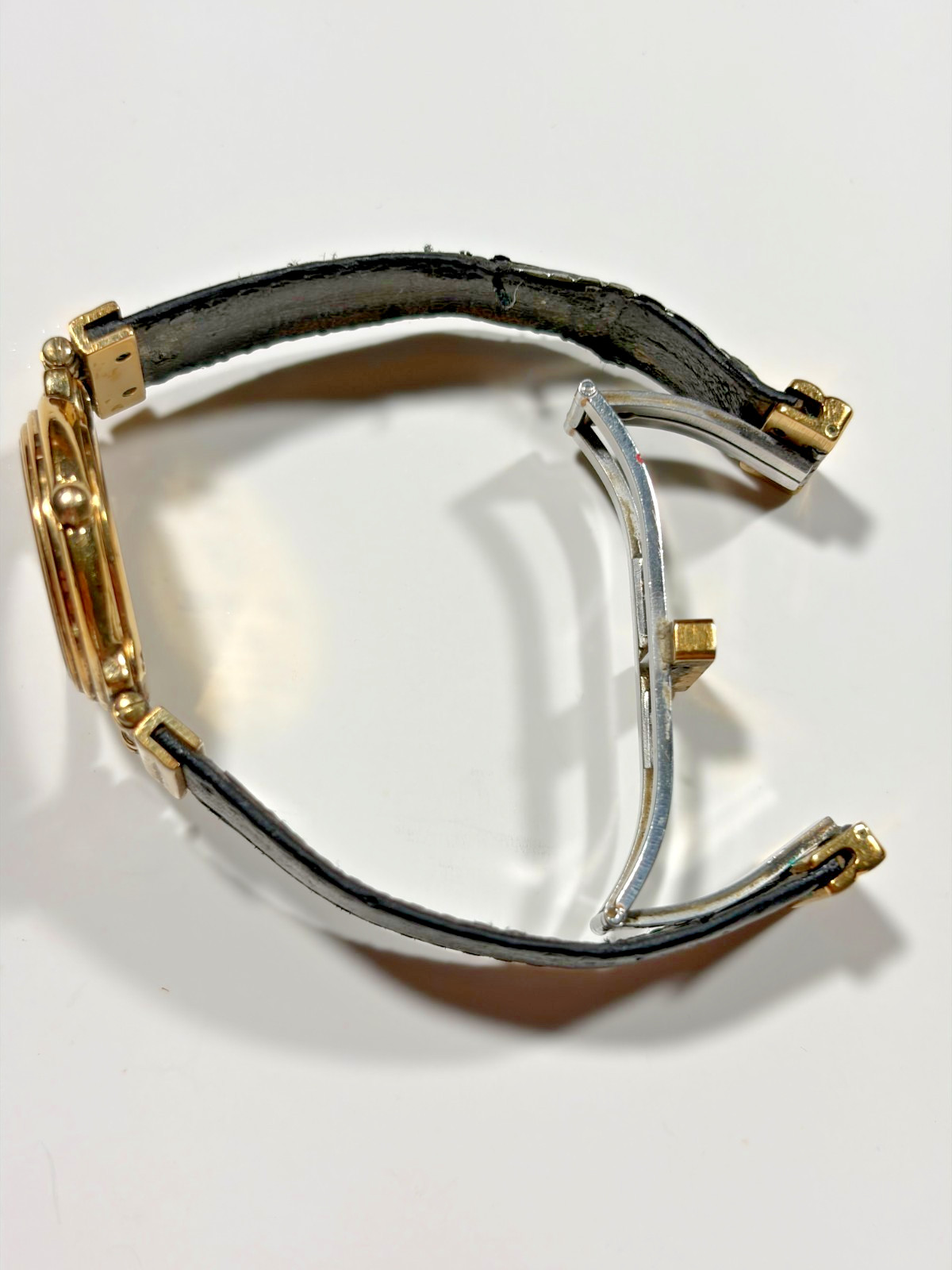 Vintage Raymond Weil 8082 Ladies Quartz Watch 18k Plated Running Needs New Strap