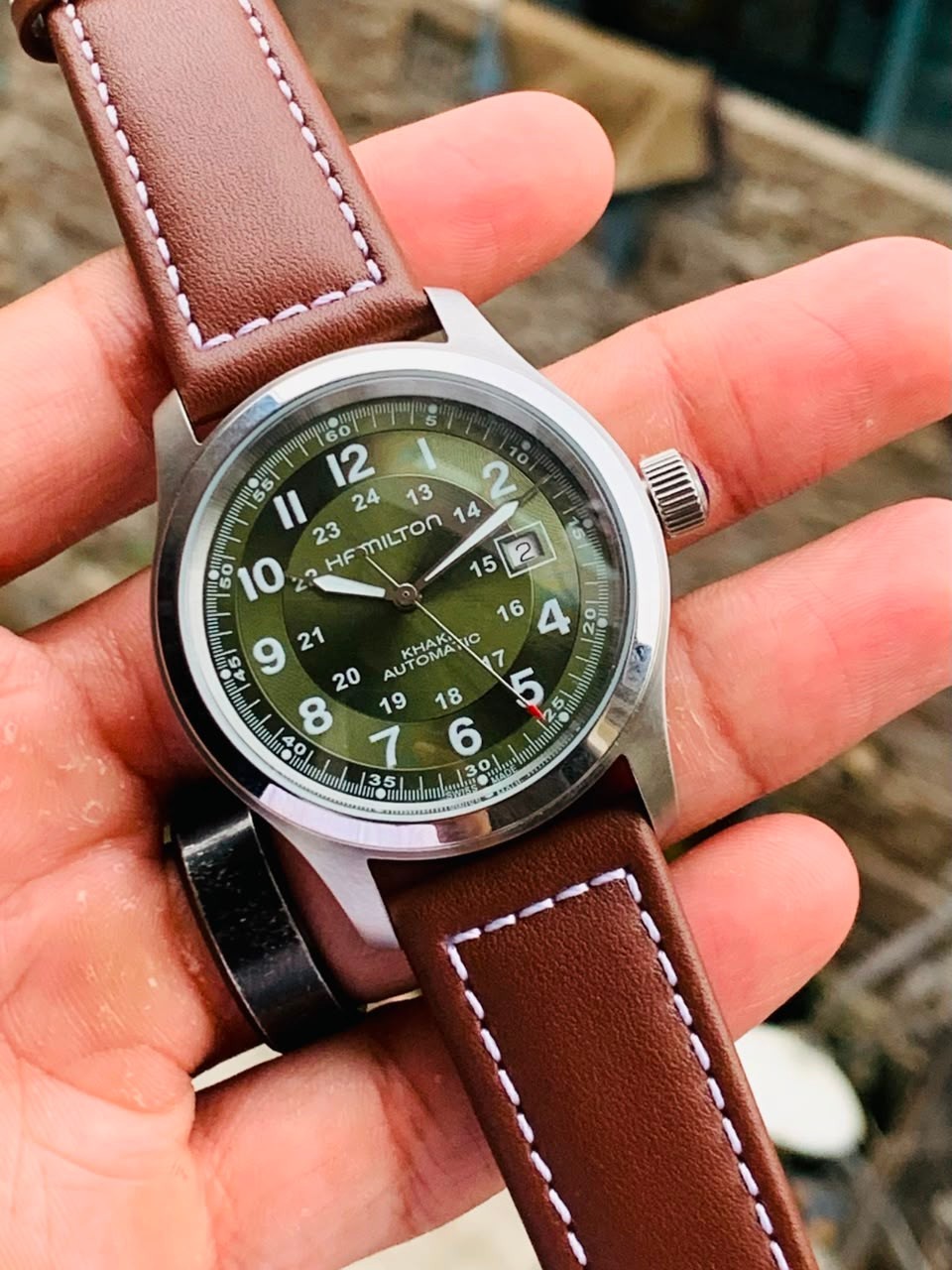 New Hamilton Khaki Field Automatic Green Dial Men’s Watch