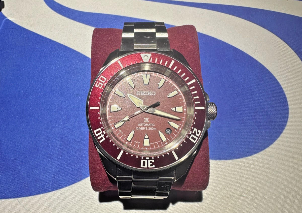 SEIKO Prospex Diver SS Automatic Stainless Steel Red Dial Men’s Watch SRPL11