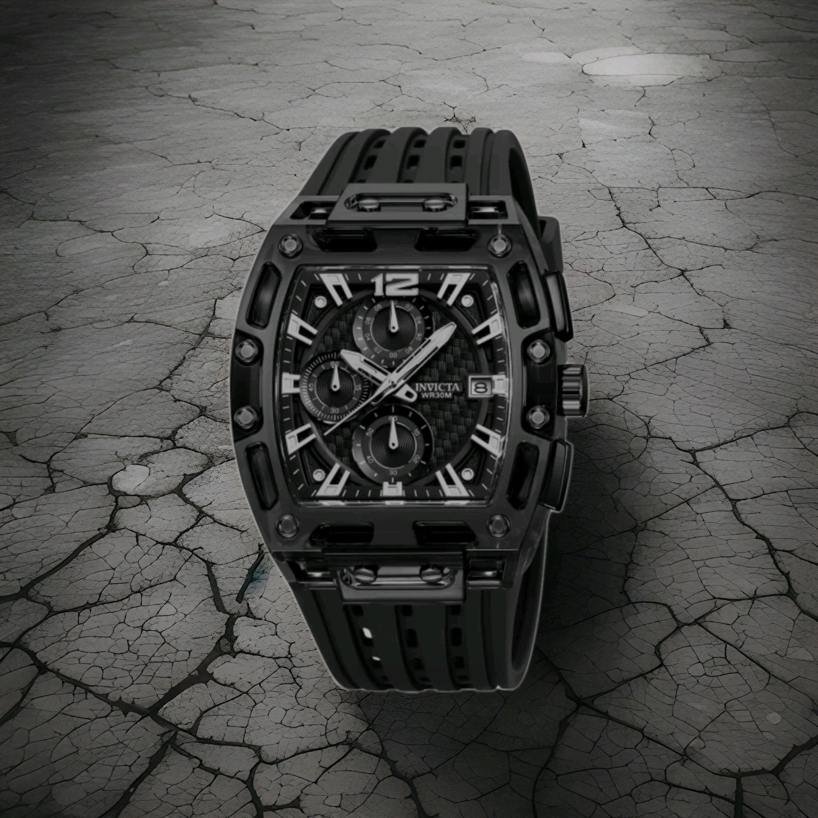 Invicta S1 Rally Men’s 42mm Black carbon ￼Chronograph Watch Model 70146 – NEW