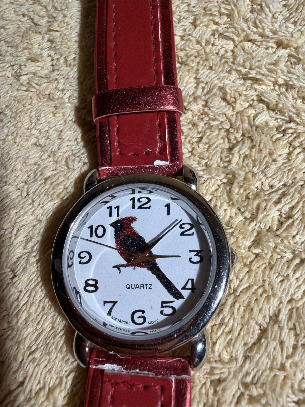 Cardinal watch, Red band new battery