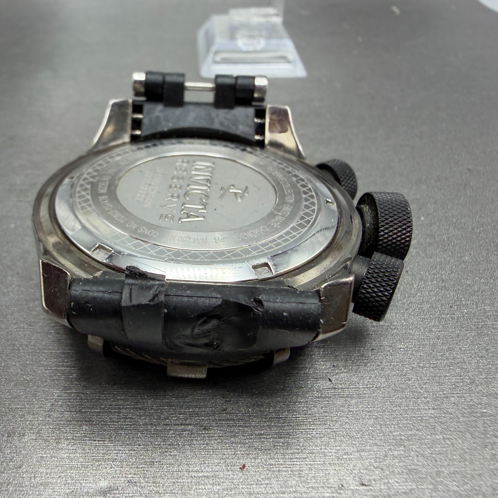 Invicta Reserve Bolt Chrono Watch Men 50mm Silver Dial Gray Daydate 0197 NewBatt