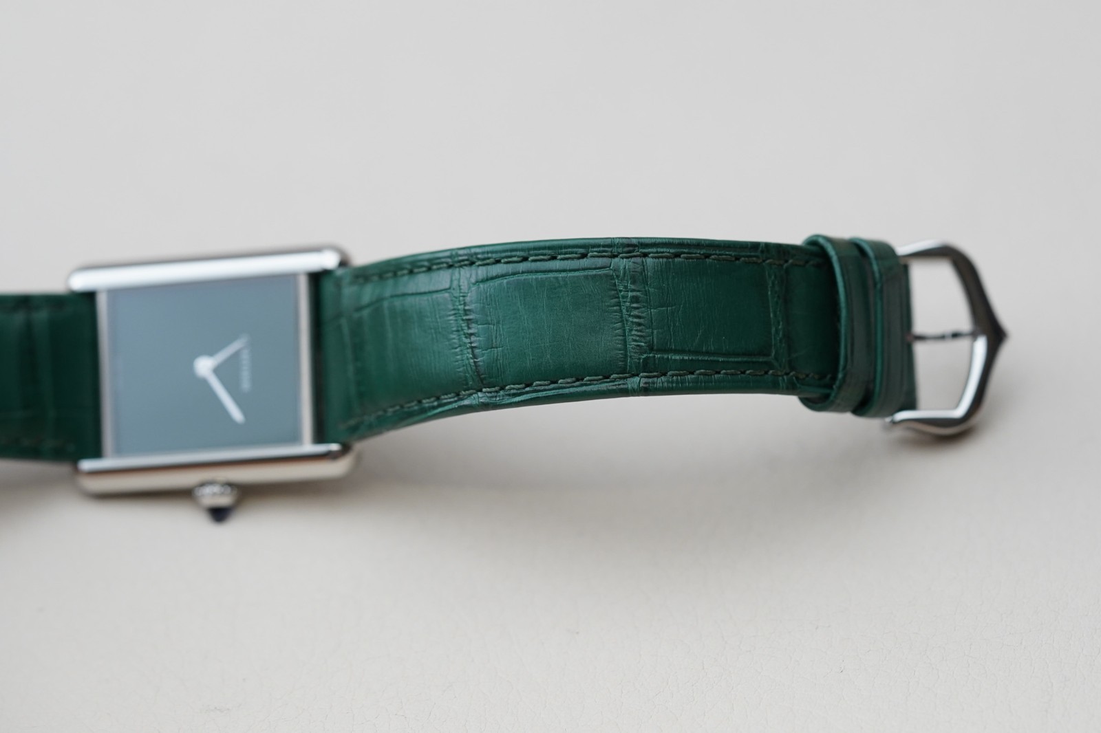 Cartier Tank Must Large Green Dial WSTA0056 Men’s Steel Quartz Watch