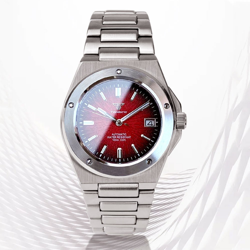 Texture Dial Tandorio NH35 Automatic Watch Sapphire Crystal 10ATM Waterproof Men