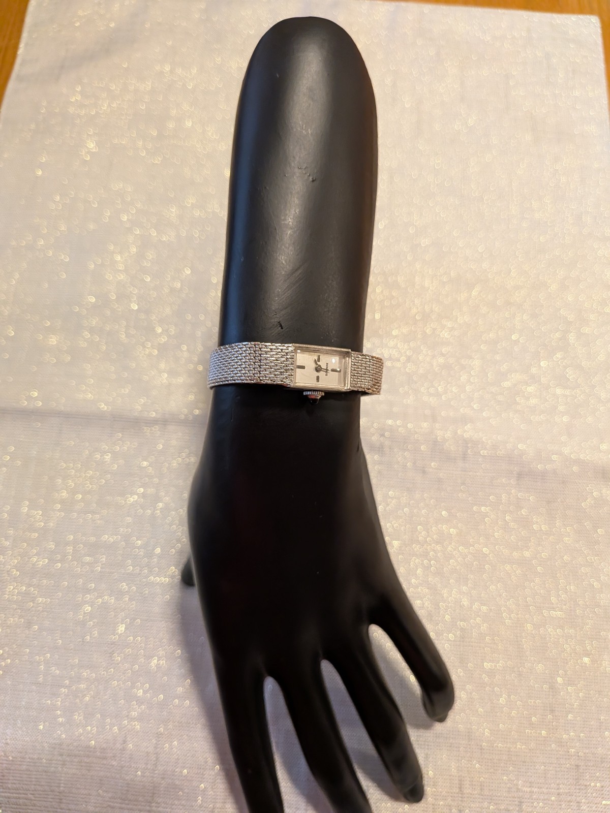 Vintage Benrus Swiss Made Ladies Manual Wind Rectangular Mesh Band Watch