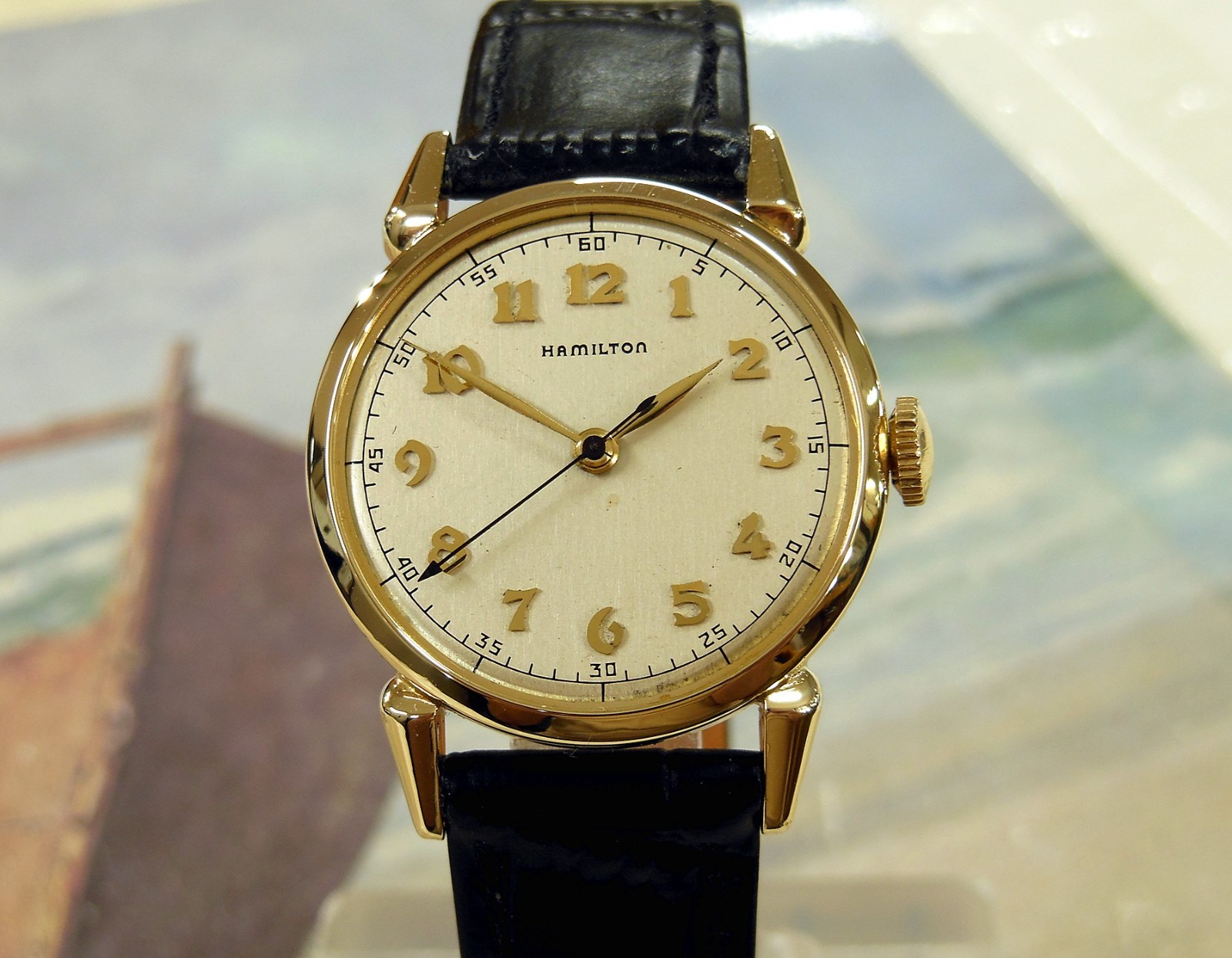 1951 Vintage HAMILTON SECOMETER B, Stunning SILVER Dial, Serviced, warranty
