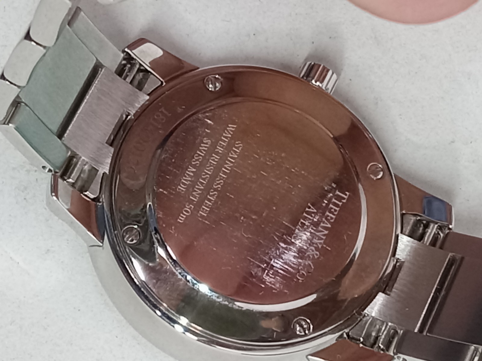 Tiffany & Co Ladies Atlas 2-Hand 31mm Diamond Quartz Steel Watch