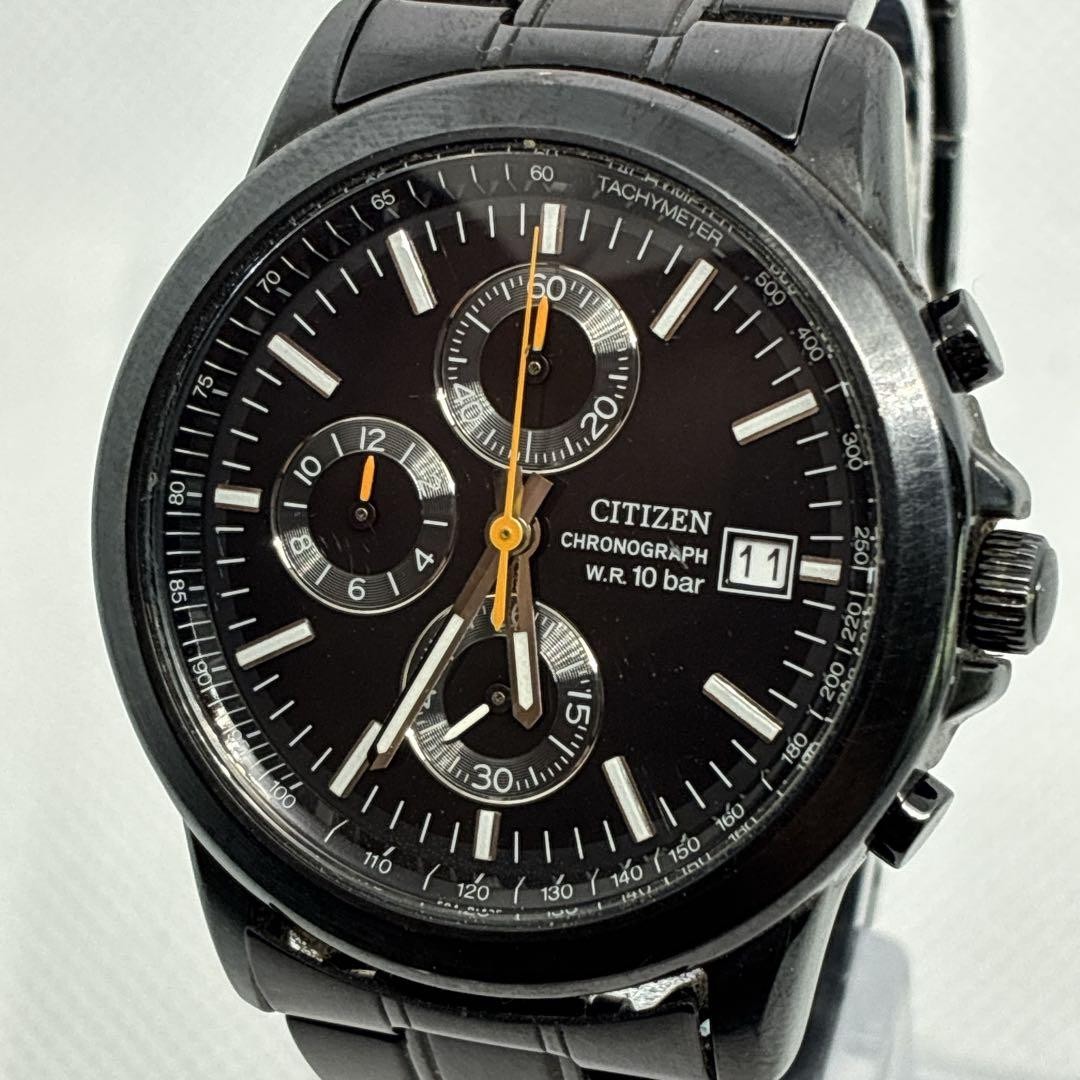 Citizen Chronograph 0510-K006414 Quartz Watch Black 10 Bar