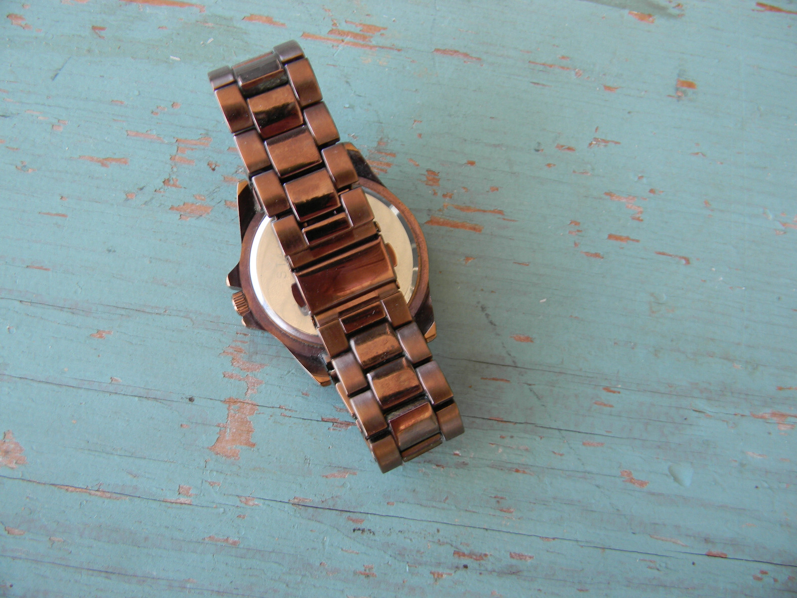 LOUIS ARDEN MEN’S BRONZE FINISH STAINLESS STEEL WATCH **NEEDS BATTERY