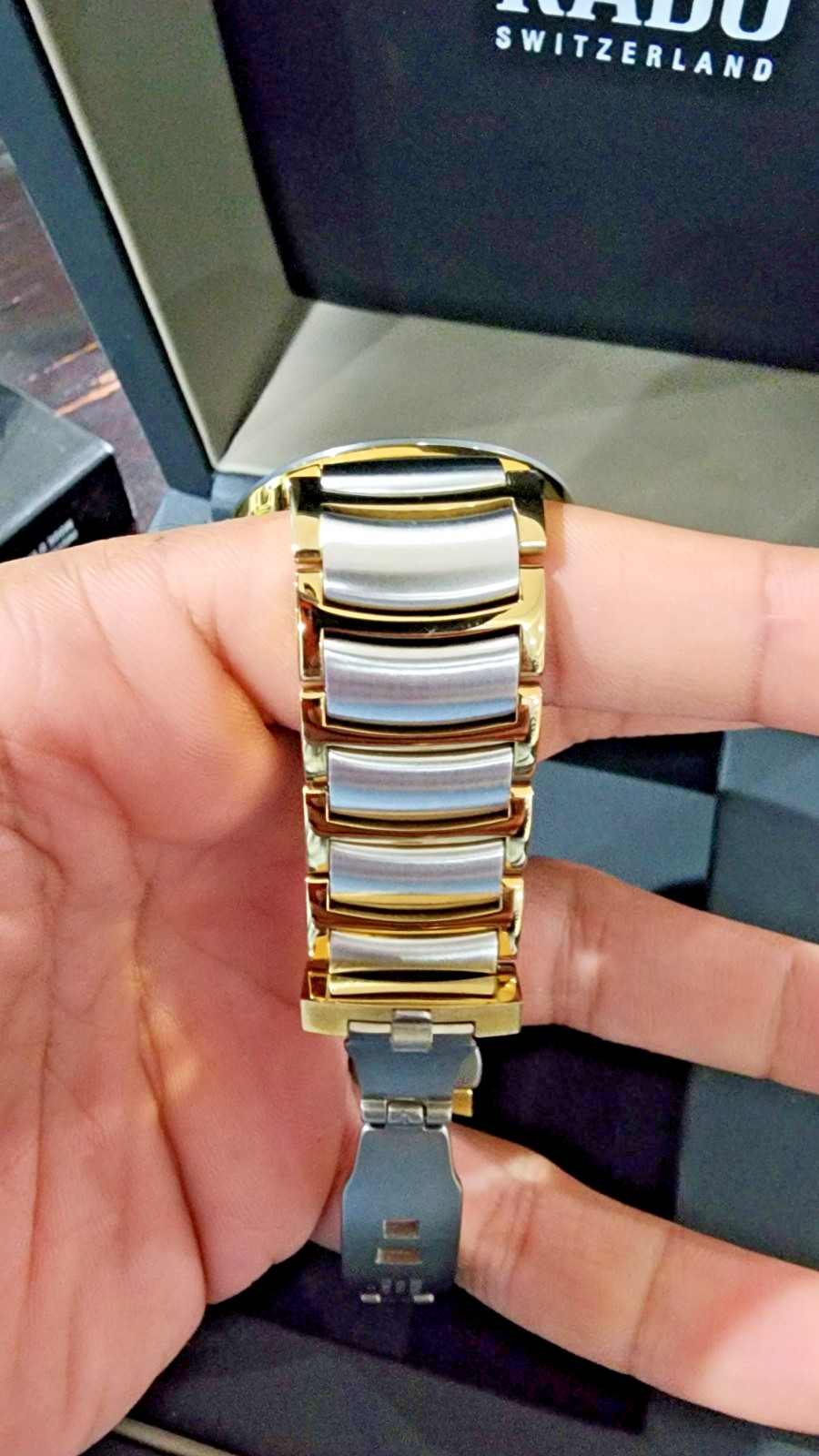 Authentic Rado Centrix R30931103 Quartz 38mm Two Tone Ceramic Watch Box Papers