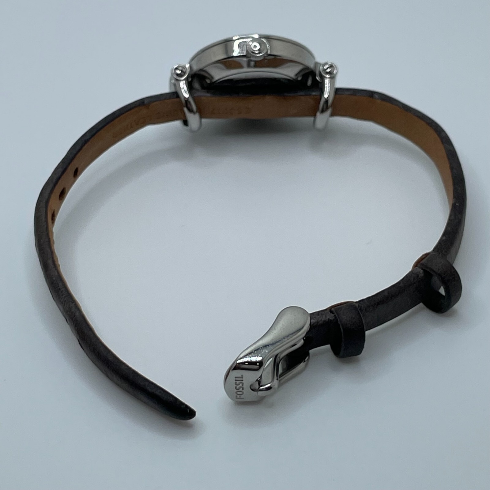 Fossil Georgia Watch Womens 26mm Case One Piece Gray Strap Quartz Analog ES3717