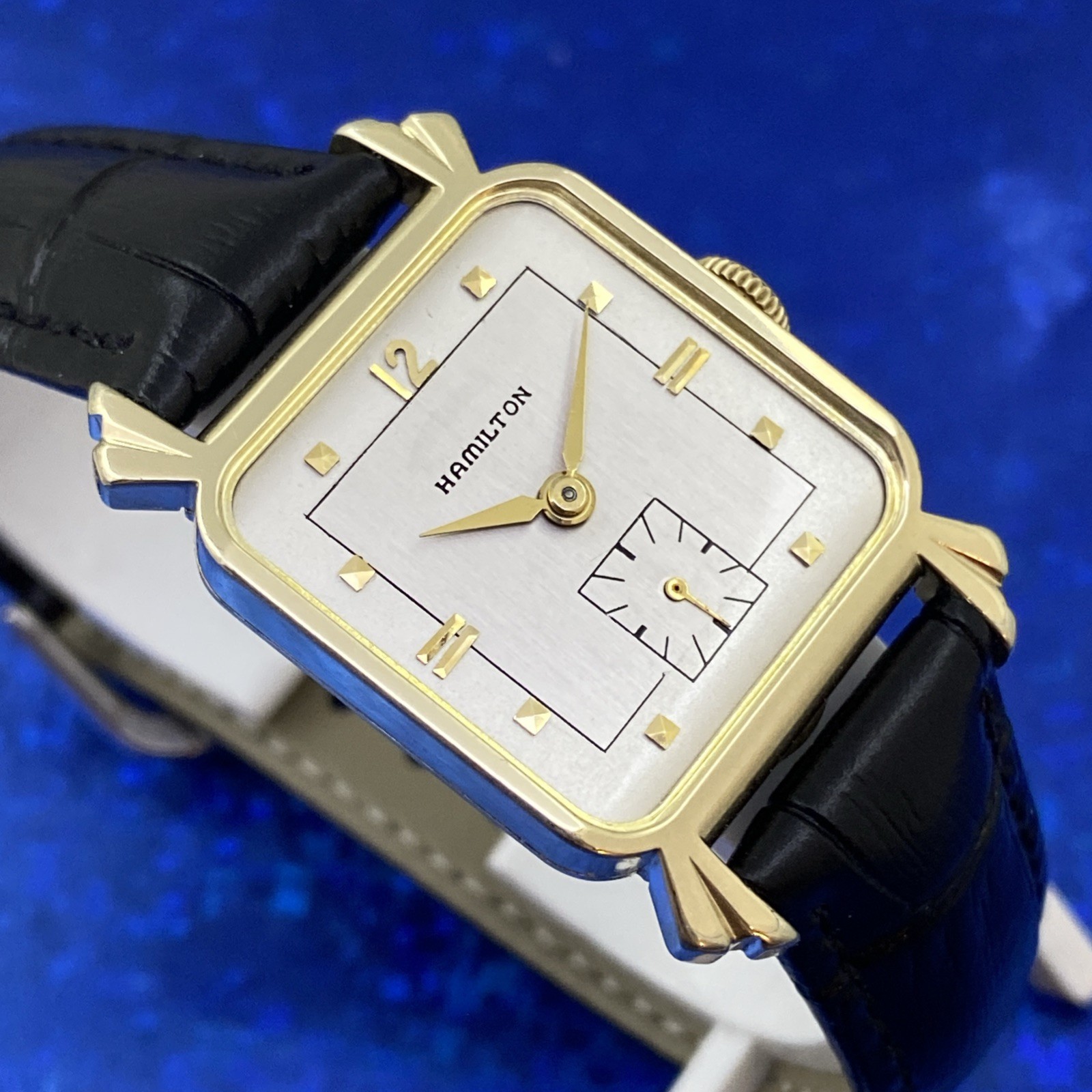 Vintage 1953 Man’s HAMILTON CARL Stunning Silver Dial Serviced & 1 Year WARRANTY