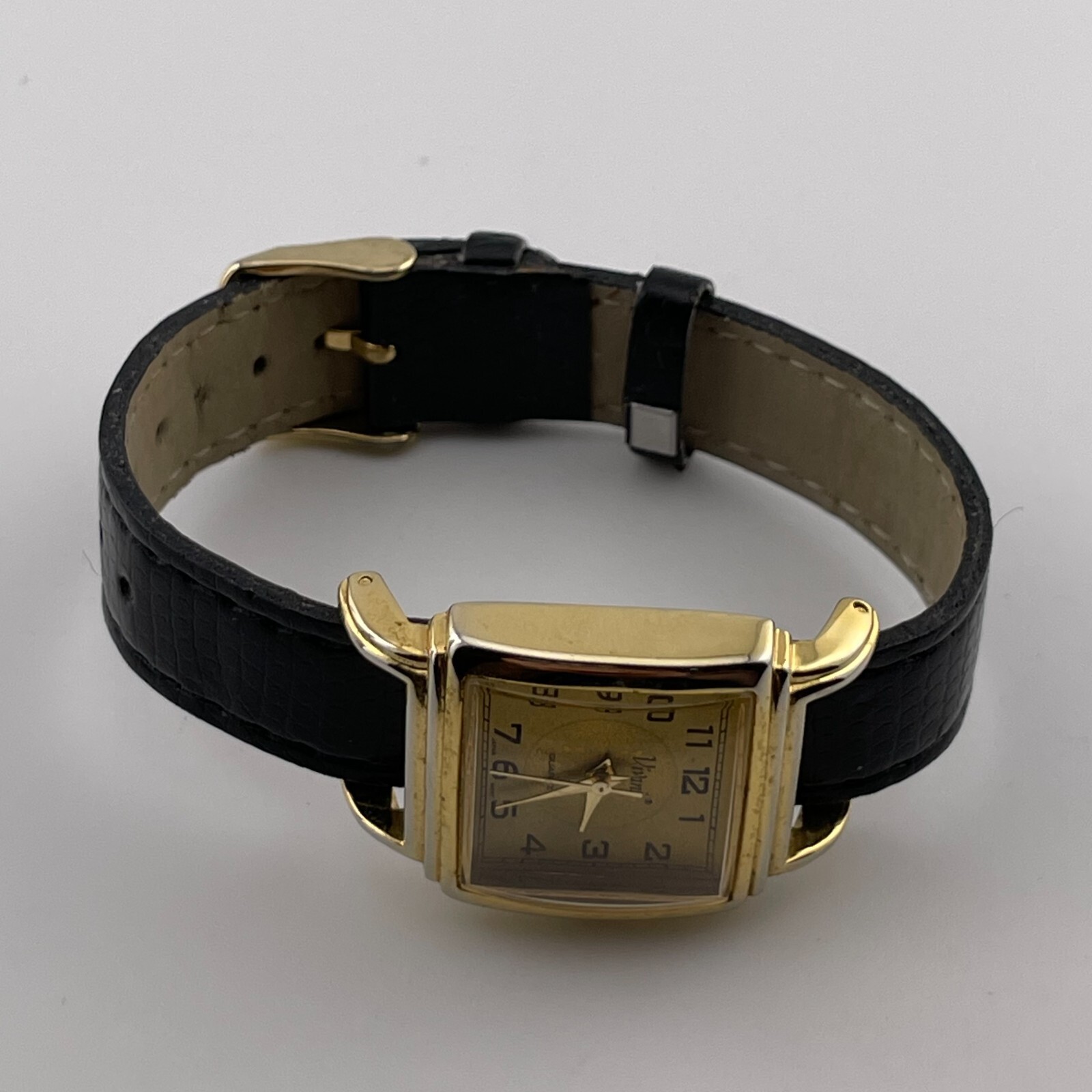 VIVANI Watch Womens 26mm Case Floral Dial One Piece Black Strap Quartz