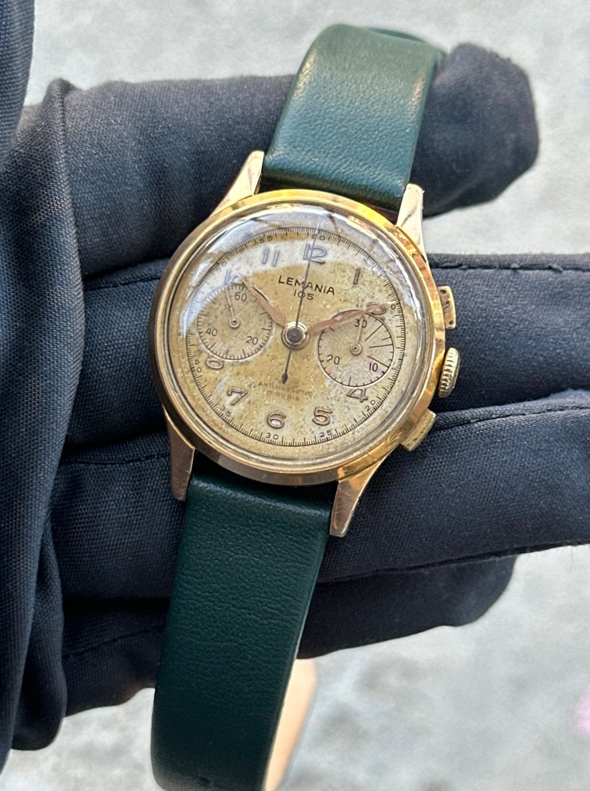 Vintage Lemania 105 Chronograph Manual-Wind Caliber 1270 32.5mm Ref. PVA 252