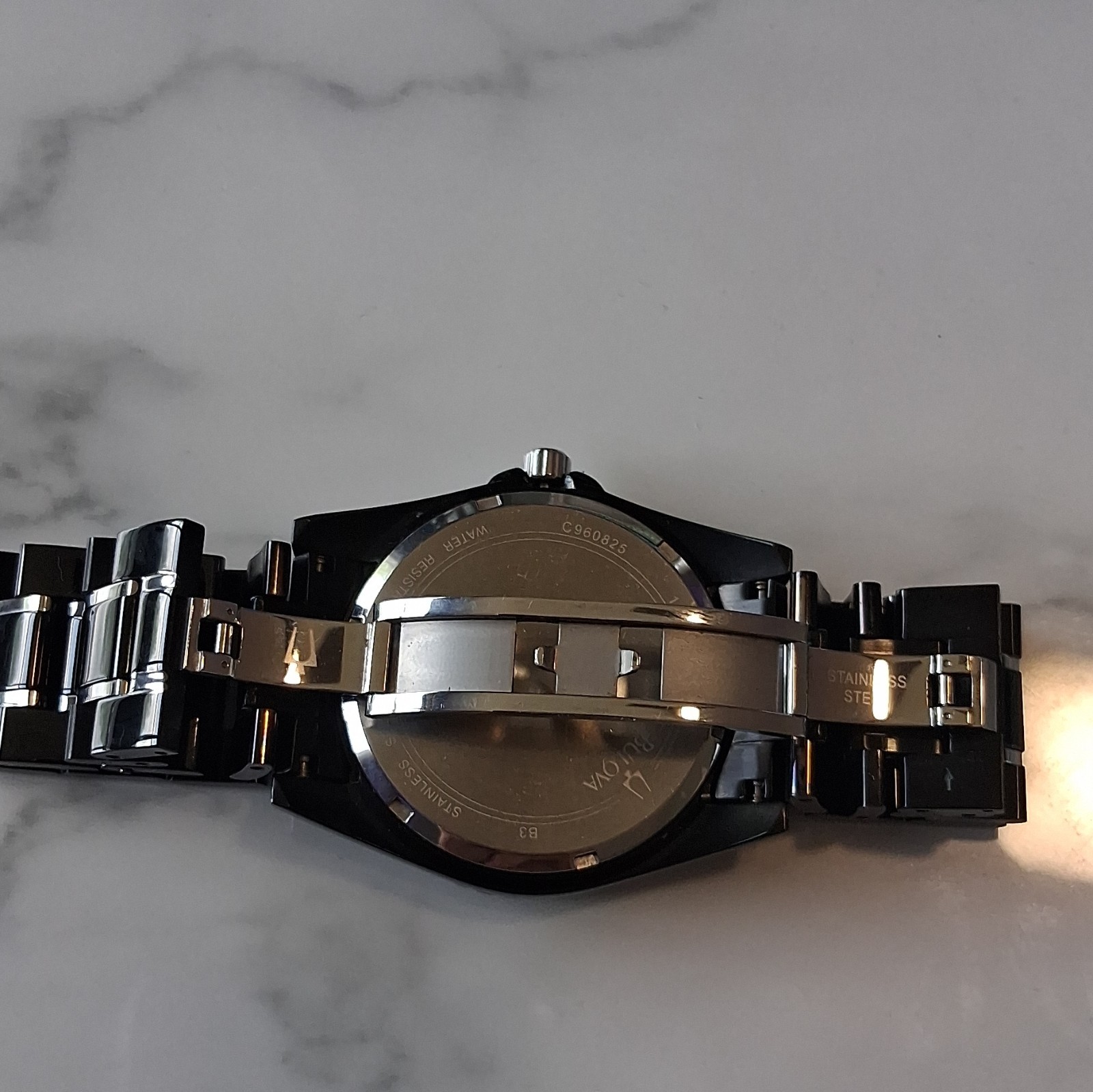 Bulova Marine Star men real diamond accent two tone stainless steel watch .
