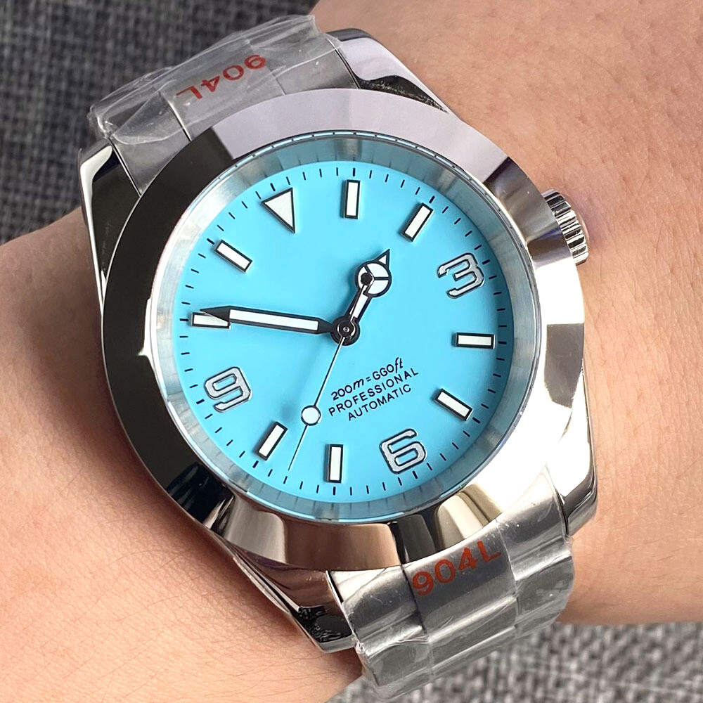 Bliger 36mm/39mm Sapphire Glass NH35A PT5000 Automatic Men Watch Luminous Oyster