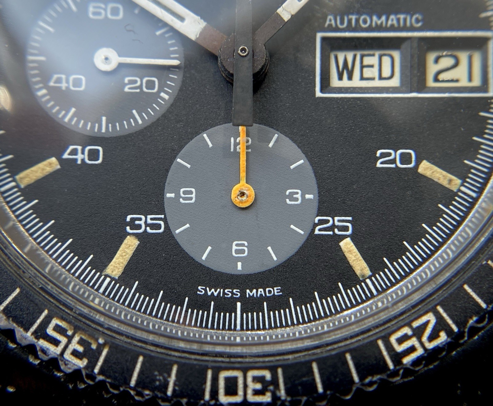 1974 Lemania Chronograph 5012 Philip Morris McLaren F1 team watch Aluminium PVD