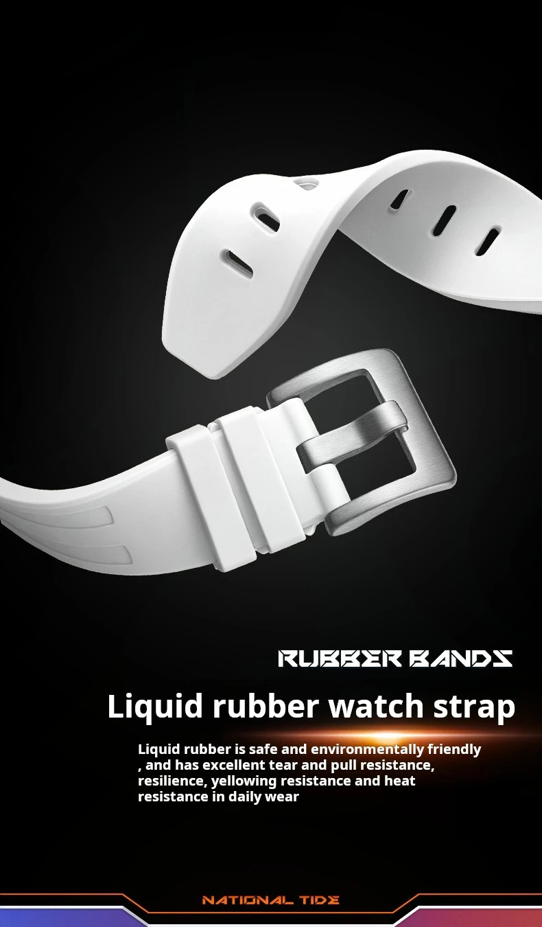 Men’s Quartz Watch Rubber Strap Waterproof Luminous Date Sport Male Wristwatch