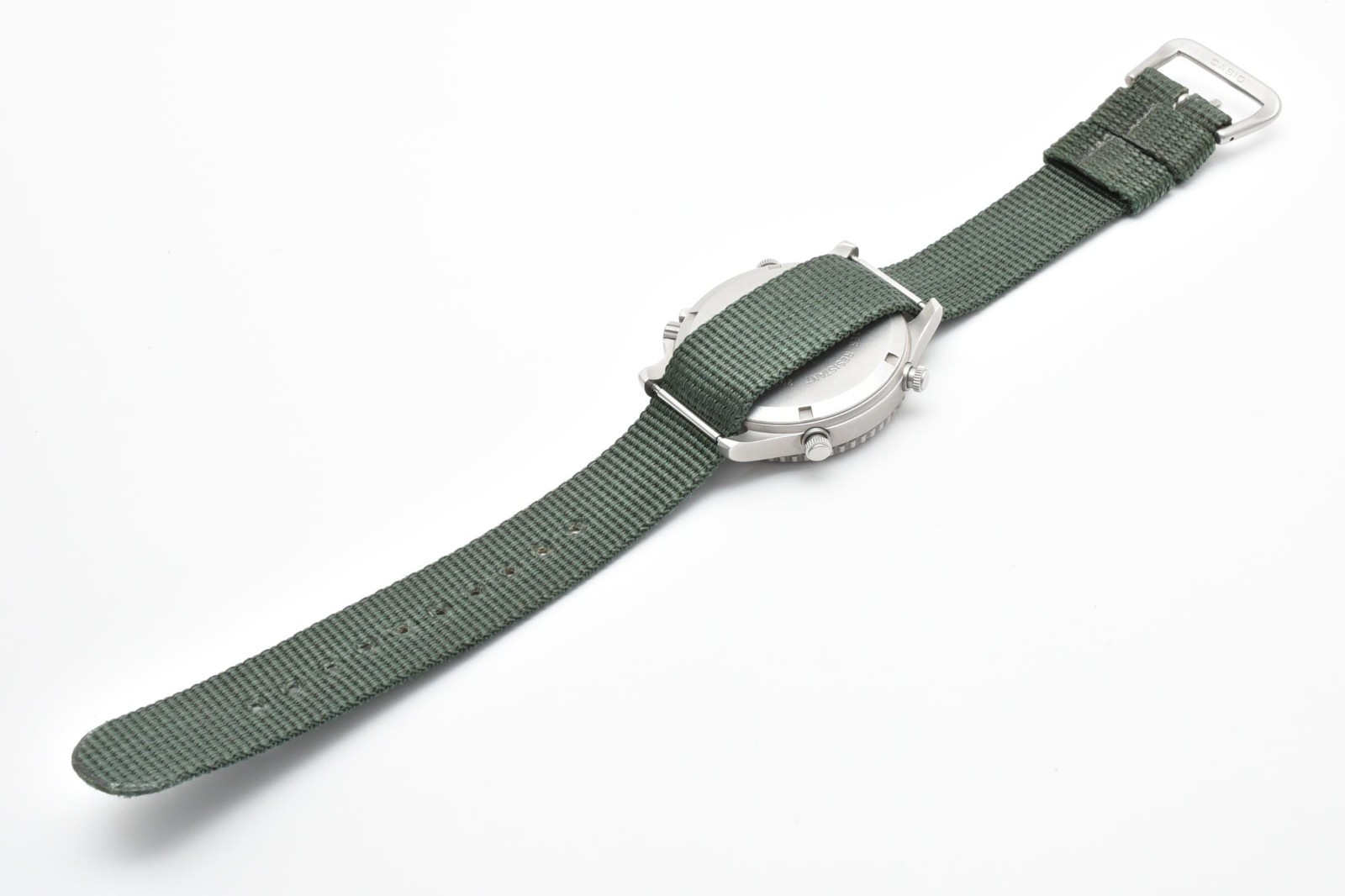 Casio Timber Cruiser TIC-4 Quartz Chronograph Near MINT Black Dial 38mm Green