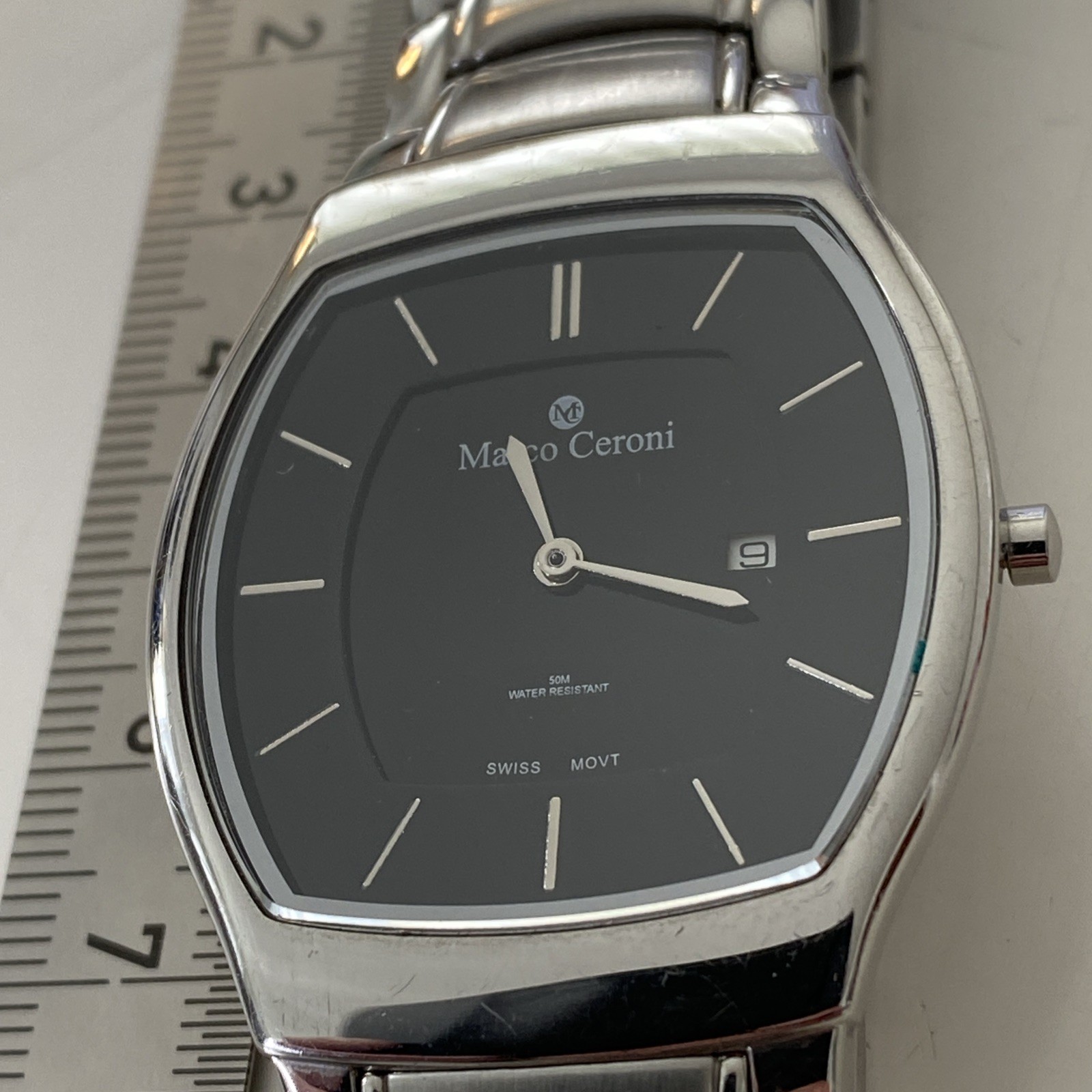 Marco Ceroni Swiss Made Mens Watch nice condition and with new battery fit 18cm