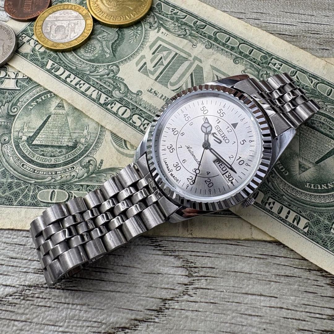 Seiko 5 SEIKO5 Black Dial 36mm 18cm Day/Date Date Indicator Operation Confirmed