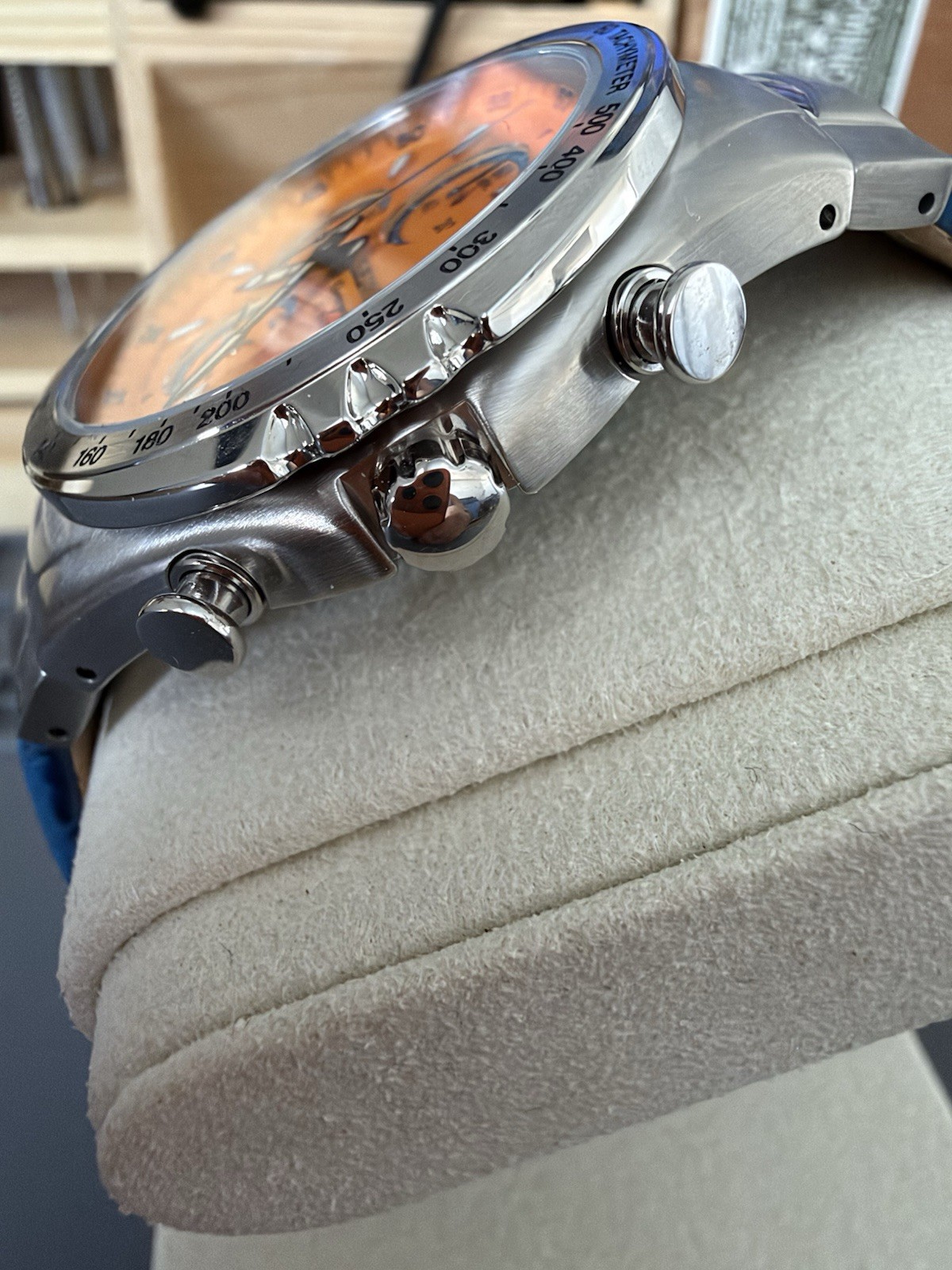 SEIKO NEO-VINTAGE Macchina Sportiva Chronograph Quartz Orange Dial 100m 38mm
