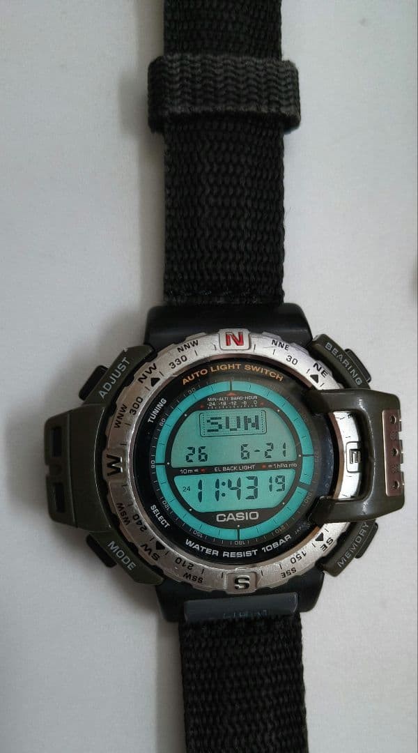 Casio Pro Trek PRT-40 Watch Replacement Strap Set with Barometer, Altitude【USED】