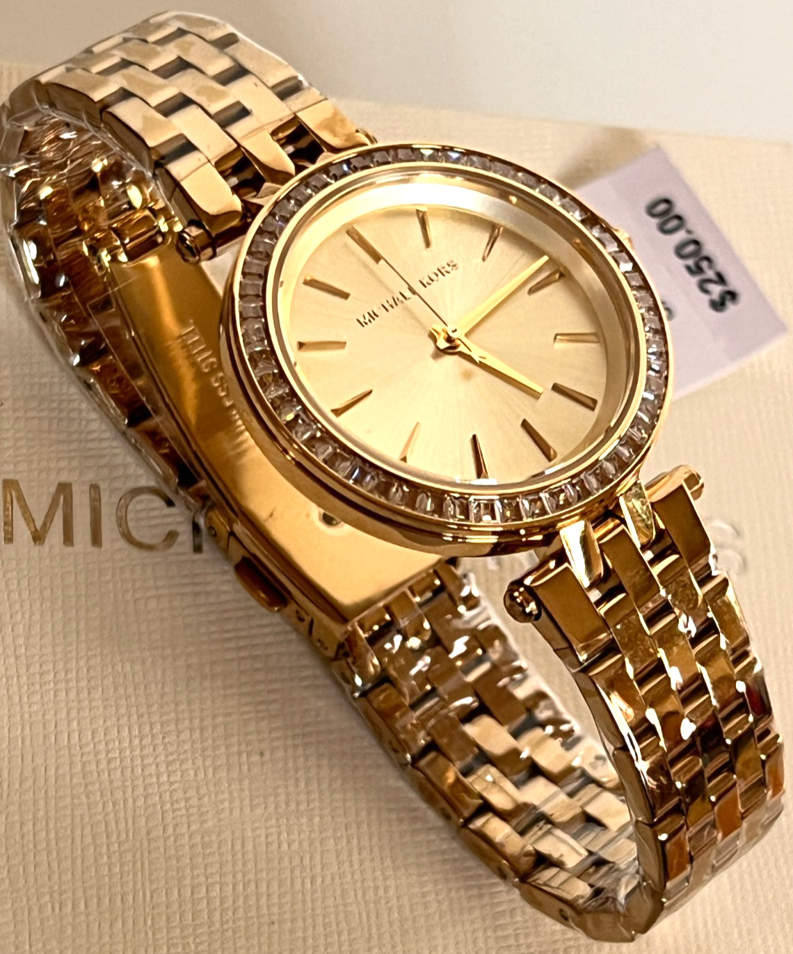 Michael Kors MK3365 Women’s Mini Darci Gold-Tone Wrist Watch BNWT Gift Box $250