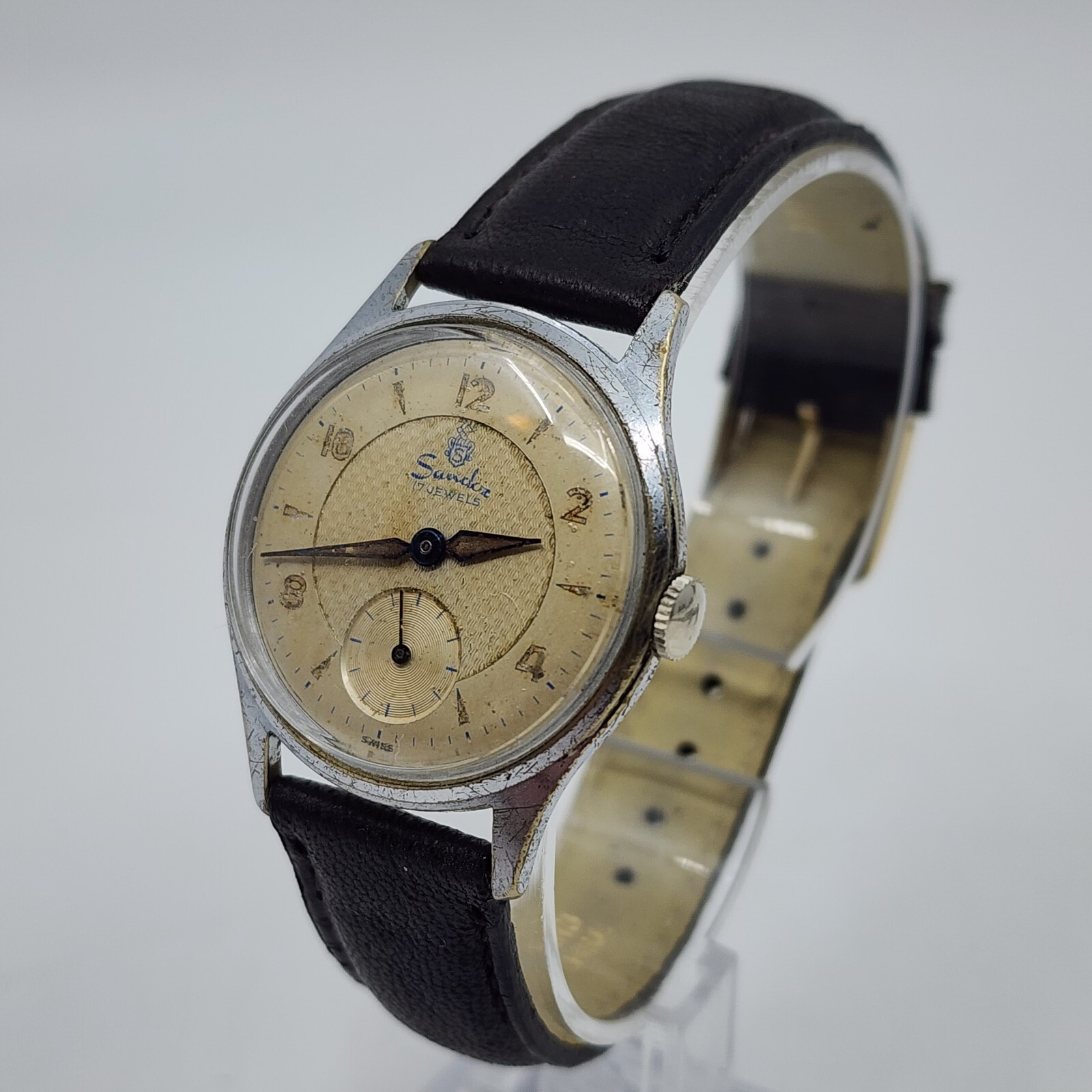 Vintage Henri Sandoz 739-66 Steel Manual Wind Watch Early 60s – Runs great!
