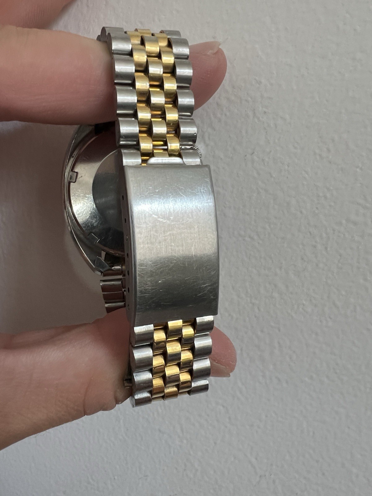 Vintage 1971 Seiko DX Automatic Day Date 6106-7047 Two Tone Jubilee Running