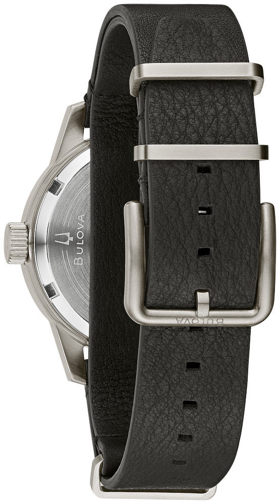 96A246 Bulova Hack Ivory Dial Leather Strap Men’s Watch