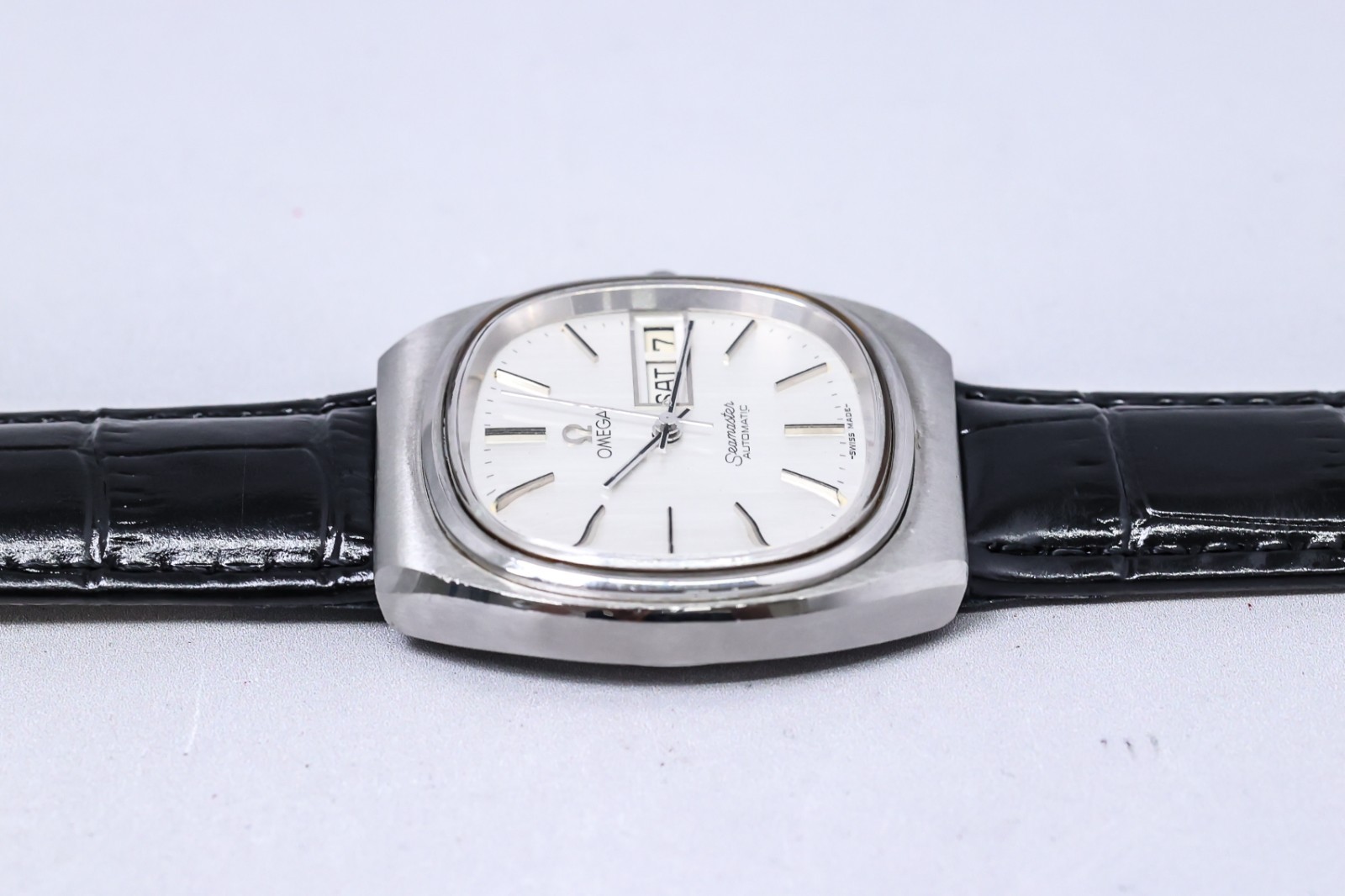 OH Serviced *NEAR MINT* Vintage OMEGA Seamaster Cal.1020 AT Day/Date 35mm Men TV
