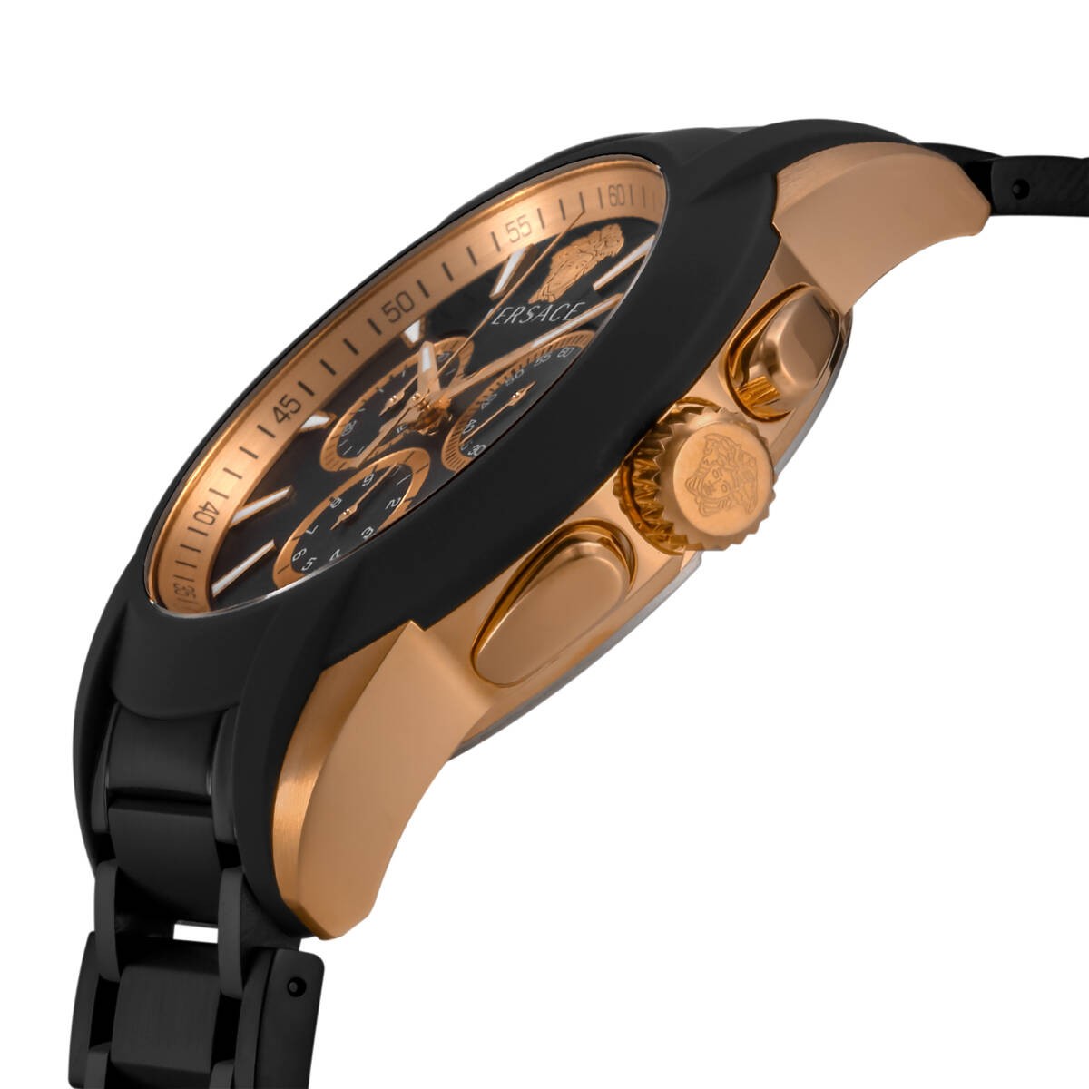 [B1Y] VERSACE Watch Chronograph Men’s Black Gold VEM800418 Character